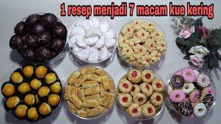 Resep 1 kg tepung terigu jadi 7 macam kue kering toples 500 gr