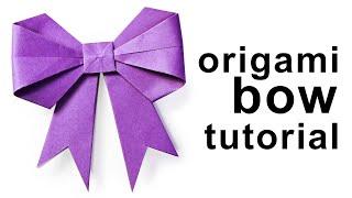 Origami - How to fold a paper Bow/Ribbon ︎ Paper Kawaii