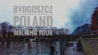 Walking in the Rain & Wind | Riverside of Brda Bydgoszcz Poland | Ambience Binaural Sounds