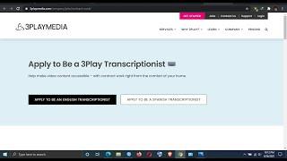 3PLAYMEDIA | APPLICATION PROCESS FOR ENGLISH TRANSCRIPTION TEST | WORK FROM HOME JOBS 2022