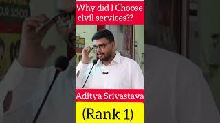 Why did I choose civil services? | Aditya Srivastava UPSC CSE topper ( Rank 1)| #heavenlbsnaa