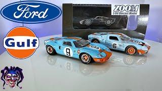 1/64 Scale Cars Ford GT40 #9 Gulf By Zoom Diecast Model