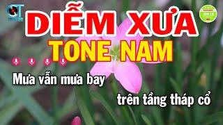 Karaoke Diễm Xưa Tone Nam ( Rê Thứ ) Nhạc Sống Hay Nhất 2023 | Karaoke Xóm Lộ