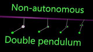 Non-autonomous double pendulum