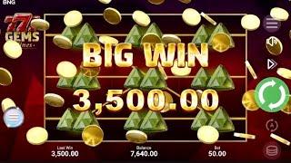 Huge Win on 777 Gems Slot Game of BNG Gaming