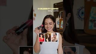 3 Celebrity Looks Using Just 1 Lipstick️ | Staze 3 in 1 Lipstick | #makeup #celebritylook #beauty