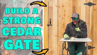 How To Build A Simple & Sturdy Cedar Fence Gate (Using Steel Fence Posts!)