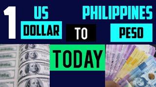 1 us dollar to philippine peso exchange rate today USD PHP