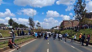 BREAKING NEWS!!! LIVE THIKA ROAD CLOSED GEN Z DEMONSTRATIONS AT JUJA