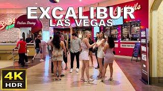[4K HDR] Excalibur Las Vegas Walking Tour | June 2024 | Las Vegas, Nevada