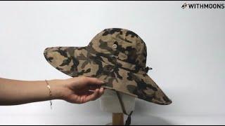 WITHMOONS Wide Brim Boonie Bush Hat Military Camouflage Outdoor Fishing Hat Safari Cap