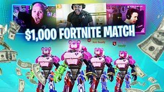 $1000 FORTNITE MATCH!! FT. COURAGE, DRLUPO & JORDAN FISHER