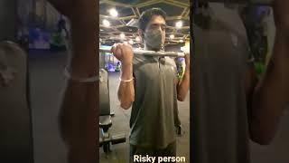 Biceps workout #Risky person