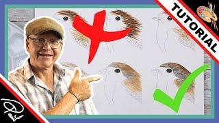 REALISTIC Watercolour Bird  (How to AVOID Common MISTAKES)