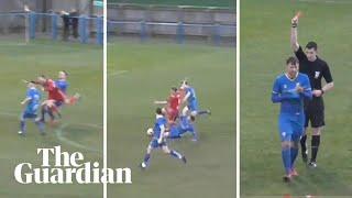 Garforth Town player sent off after two bookings in same passage of play