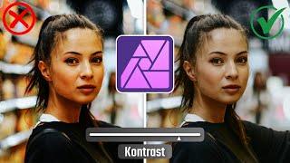 Kontrast erhöhen ohne Sättigung zu verändern | Affinity Photo 2 Tutorial Deutsch