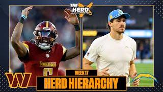 Herd Hierarchy: Commanders and Chargers highlight Colin's Week 17 Nice List | NFL | THE HERD