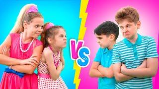 Eva and Girls vs Boys Challenge