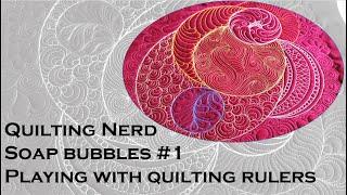 Soap bubbles part 1 – free motion quilting on domestic machine – fun and beautiful project