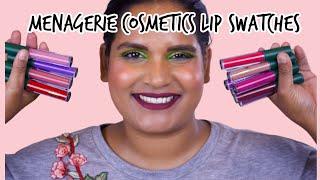 Tan Girl Swatches Menagerie Cosmetics Velvet Liquid Lipstick | Karen Harris Makeup