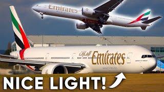 STUNNING Emirates BOEING 777-300ER Close-up Landing & Takeoff with ATC (4K)