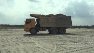 XCMG Off Highway Dump Truck Unloading Sand