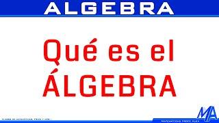 Qué es el Álgebra