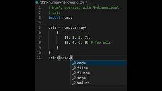 Welcome to NumPy, a Python library for working with matrices. Or,with N-dimensional arrays.