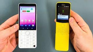 Xiaomi Qin F22 Pro (Android 12) VS Nokia 8110 4G (Banana) Outgoing Call & Incoming Call