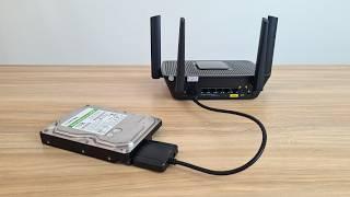 how to turn Linksys router into network storage server