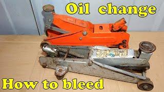 How to fill and bleed a hydraulic floor jack