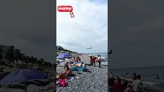 An airplane on the beachge #nature #travel #georgia #beach#adjara #batumi #shorts #short #plane#yt