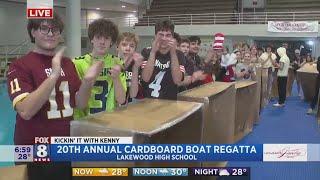 Kenny explains how Lakewood H.S. Cardboard Boat Regatta makes physics fun