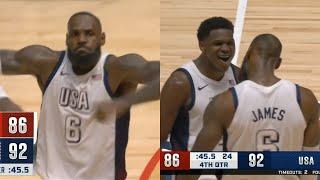 LeBron James TAKES OVER in CLUTCH of 4th qtr and hits dagger for USA vs Germany