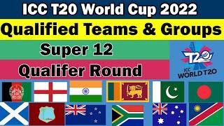 ICC T20 World Cup 2022First Round Groups Teams  Super 12 Groups Teams