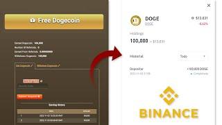 Esta página me REGALA DOGECOIN GRATIS para BINANCE