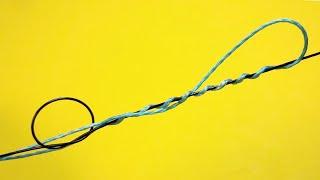 A very simple fishing knot how to tie two fishing lines together. Life hacks and crafts for fishing