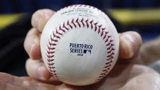 MLB action in San Juan, Puerto Rico -- Hiram Bithorn Stadium