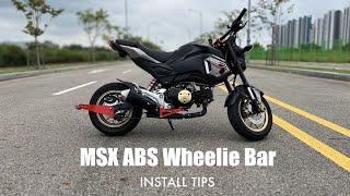 MSX ABS WHEELIE BAR Assembly video