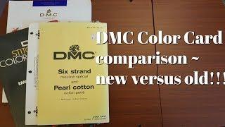 Flosstube #188 DMC Color card comparison ~ new versus old!!!