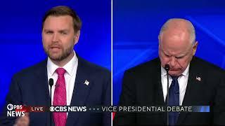 WATCH: Vance claims Trump ‘peacefully’ transferred power in 2020 | CBS Vice Presidential Debate