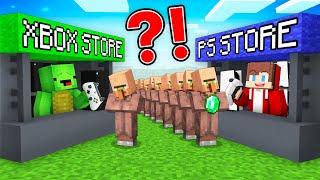 JJ's PLAYSTATION vs Mikey's XBOX Shop Battle in Minecraft - Maizen