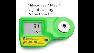 Milwaukee Instruments MA887 Digital Seawater Refractometer Calibration Procedure.