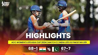 India Women U19 vs Pakistan Women U19 | ACC Women's U19 Asia Cup | Match 2