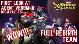 First Look at AGENT VENOM and FULL REBIRTH in Doom Raid 3.5 Marvel Strike Force MSF