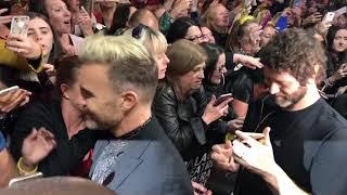 Take That meet fans outside the Opera House Manchester