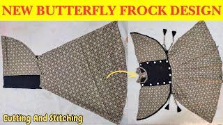 Sewing The Perfect Butterfly Frock Design | Frock Cutting And Stitching | Stitching Tips And Tricks