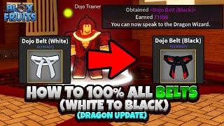 How to get White to Black Belt , Dojo Trainer (Blox Fruits Dragon Update)