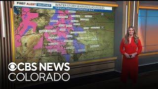 Holiday storm could bring feet of snow to the Colorado mountains with a few inches possible in Denve