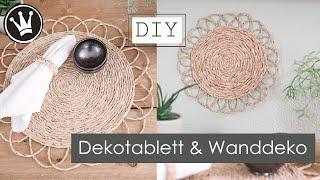 DIY: Dekotablett im Boho Style | Wanddeko | Basteln mit Papier | Lockdown Aktivität | DekoideenReich